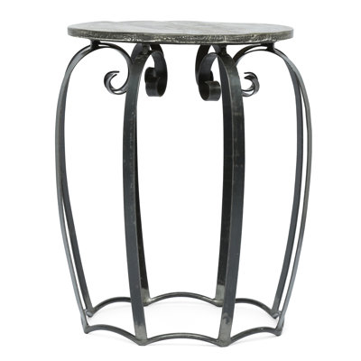 Mango Wood And Iron Side Table For Home Furnishing With Strong Frame Foundation