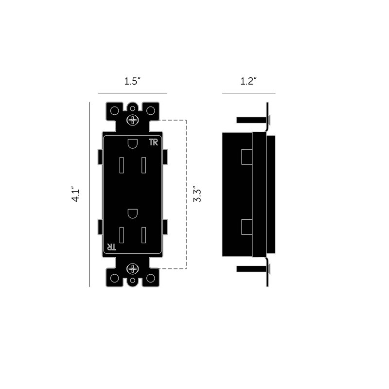 Outlet Module / Duplex , White