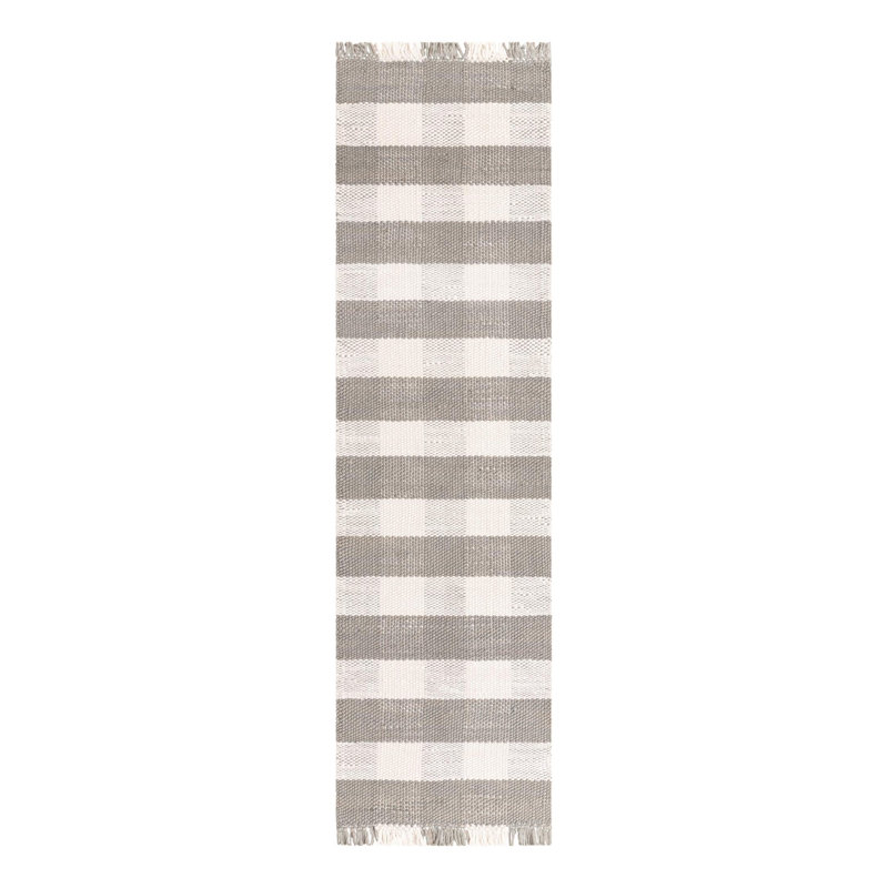 Mary-Jean Plaid Indoor / Outdoor Rug, Runner 2'7" x 10'