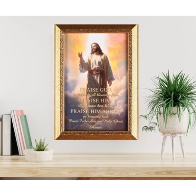 Framed Wall Art Praise God From Whom All