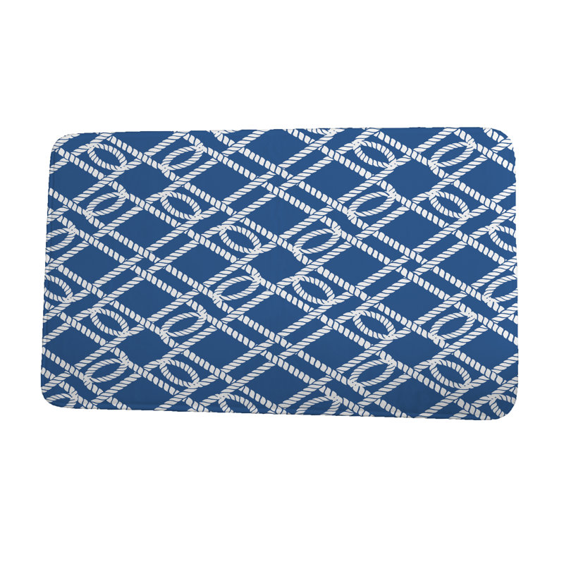 Non-Slip Bath Mat, 17" W x 24" L, Blue