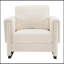 Fauteuil d'appoint rembourré avec accoudoirs en bois et coussin épais-130605533
