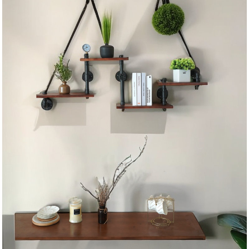 Johnneisha 4 Piece Iron Bracket Shelf