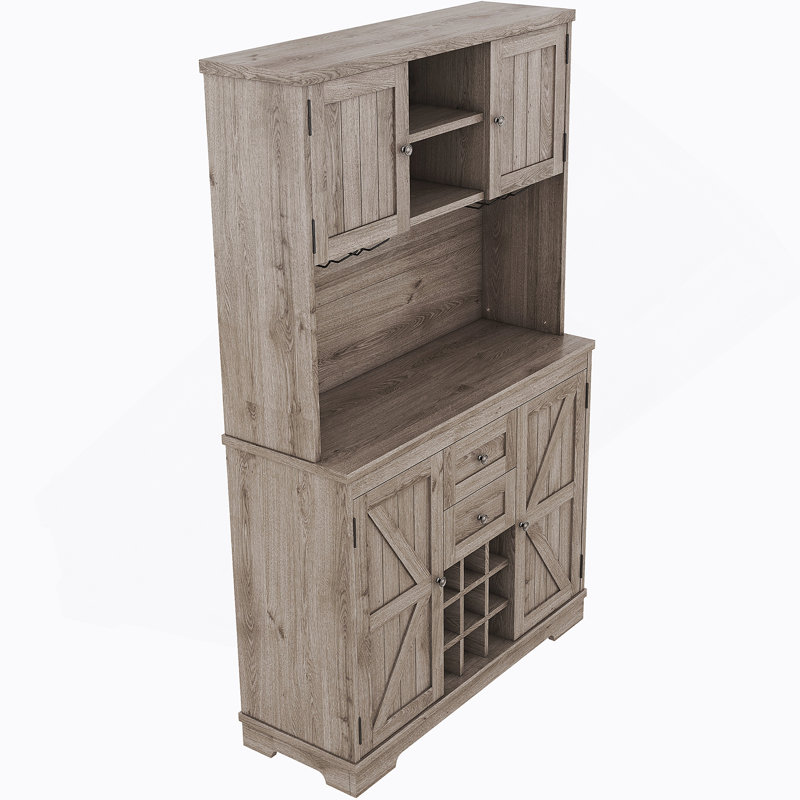 Armoire de cuisine avec rangement Coffee Bar, Chêne brun, Brun