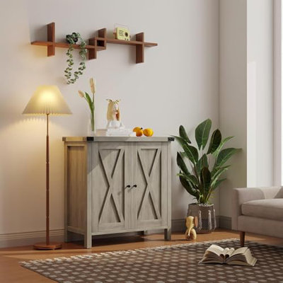 Buffet avec tablette réglable et armoire de rangement style campagne moderne