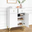 Buffet à 2 portes cannelé, buffet avec tablettes réglables-1986063951