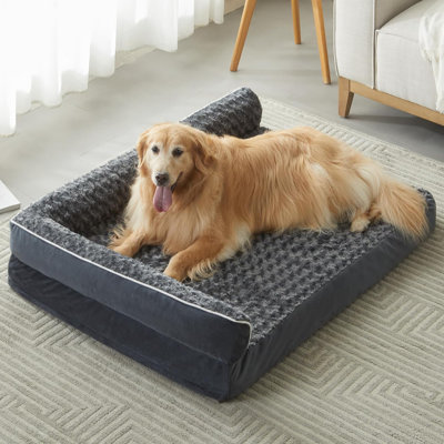 Lit orthopédique pour chien très grand - Grand canapé-lit imperméable pour chien avec housse amovible et lavable, grand lit pour chien avec doublure imperméable et dessous antidérapant, lit pour animal de compagnie pour grands chiens.