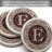 Ophelia & Co. 4 Pack Monogram Sandstone Coasters in Bronze Iron Ram Coaster Holder-1409607763
