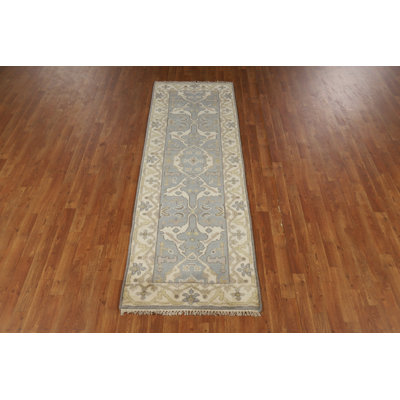 Handmade Oushak Indian Runner Rug 3x8