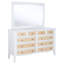 Aakas 10-drawer Dresser and Mirror White