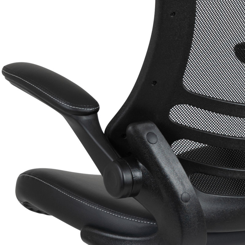 Drafting Chair Polyester/Polyester blend 50.75" H x 24.5" W x 25.5" D, Black