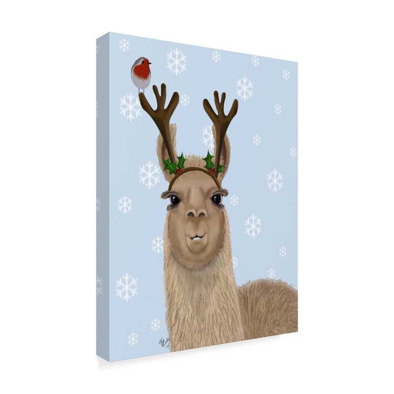 «Llama, Antler», impression sur toile tendue, H 19 po x l 14 po x P 2 po