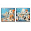 «Greek Island», impression de Santorin IV - ensemble de salon mural Santorini-102579349-102579350