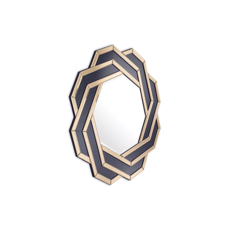 Mulini Flat Solid And Engineered Wood Beveled Wall Mirror