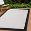 Tapis d'intérieur à bordure noir crème, noir et blanc 5 pi x 8 pi (5 pi 3 po x 7 pi 7 po) Branch Branch-1087390229