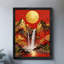 Reproduction d'art encadré noir, paysage chinois rétro, art mural-34509346