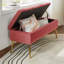 Banc de rangement rembourré en velours Kajana-1744313860