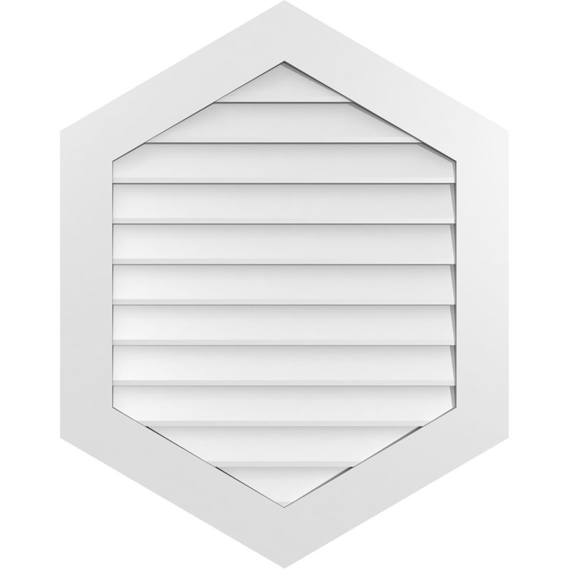 Ventilé vertical à pignon vertical 7/12 po, H 38 po x l 30 po x P 1 po