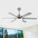 Barbaraann Industrial 60-Inch Large LED Ceiling Fan with Light Kit And Remote