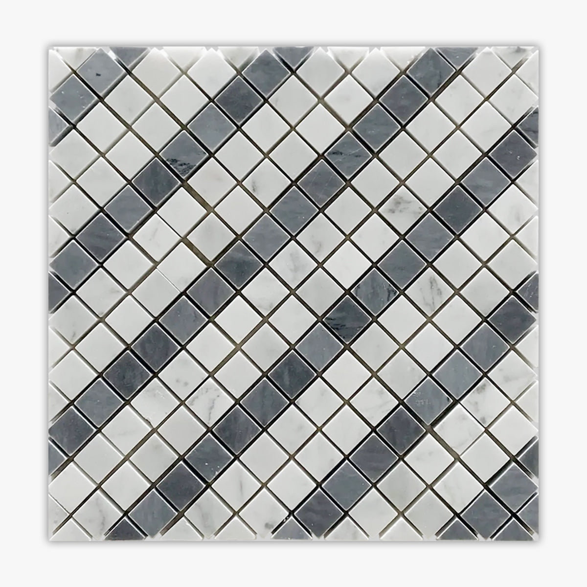 Direct Stone Source Polihsed Caro 8 x 8 Marble Grid Mosaic Tile