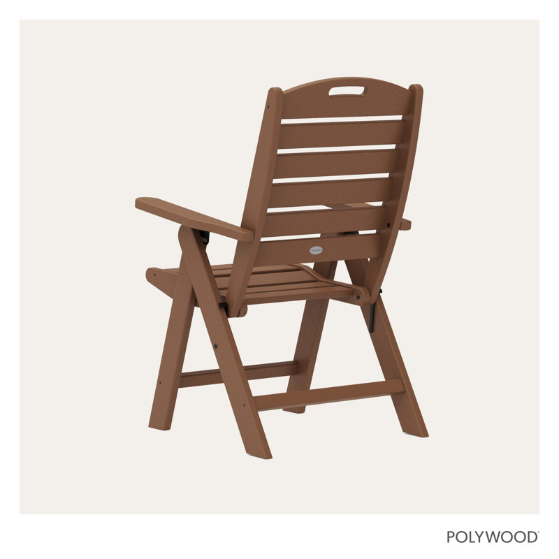 Chaise haute POLYWOOD, Teck foncé