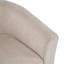Fauteuil demi-tonneau pivotant en velours beige moderne - base à jupe, coussin moelleux, fauteuil d'appoint de salon