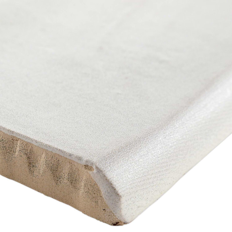Montauk 7.87'' L x 2.55'' W Ceramic Bullnose Tile Trim, Gray