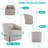 360-Degree Swivel Upholstered Armchair with Accent Pillow-367928017