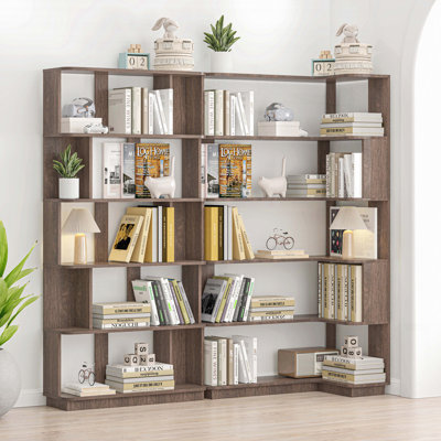 90 cm Space Saving Corner Bookshelf + 80 cm Bookcase Set, Free Combination
