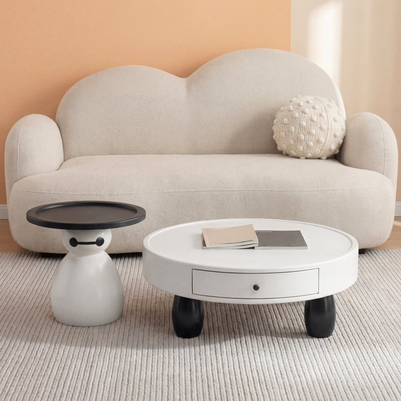 Ensemble de 2 tables basses gigognes inspirantes Baymax (avec tiroir de rangement)