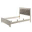 Lit pour très grand lit avec revêtement beige et tête de lit avec texture crocodile contemporaine-885585688