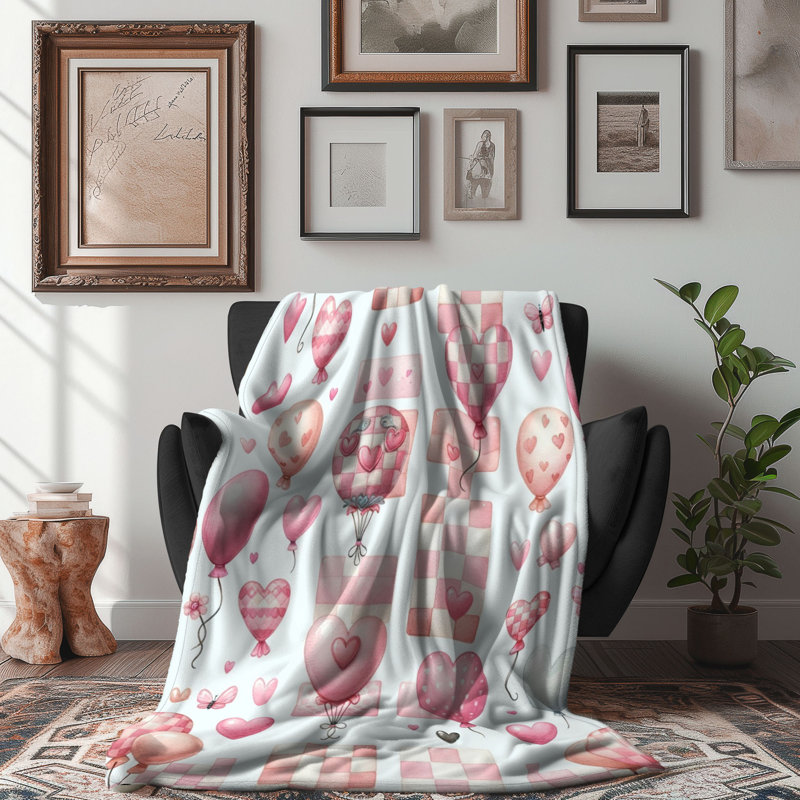Teddy Pink - 1 Piece Premium Sherpa Blanket, 60" W x 80" L