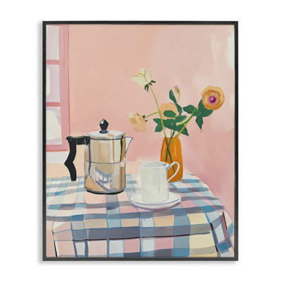 Giclée de table de cuisine rétro rose, design par Arlington Prints