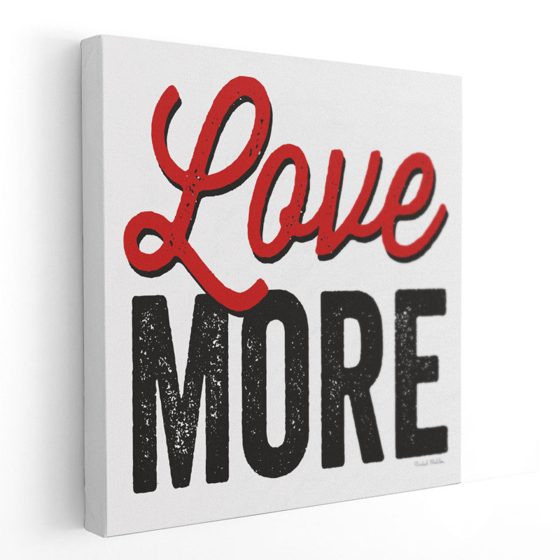 Love More - Canvas Print Wall Art, 12" H x 12" W