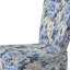 Blue Vintage Whispers Floral Pattern - Upholstered Farmhouse Side Chair, Blue Accent Chair