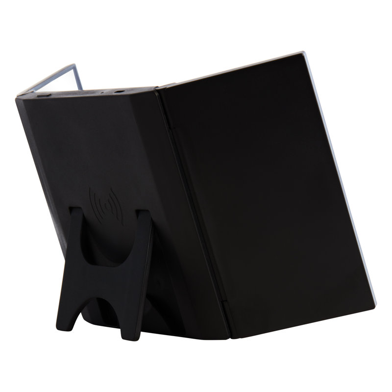 Miroir cosmique compact à DEL avec charge sans fil et capteur tactile, loupe 2X, Noir