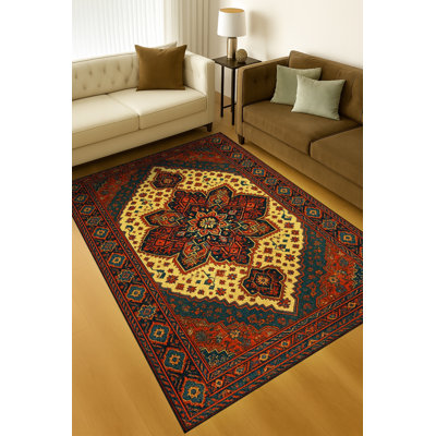 Tapis blanc tissé à motif lavable Mosso