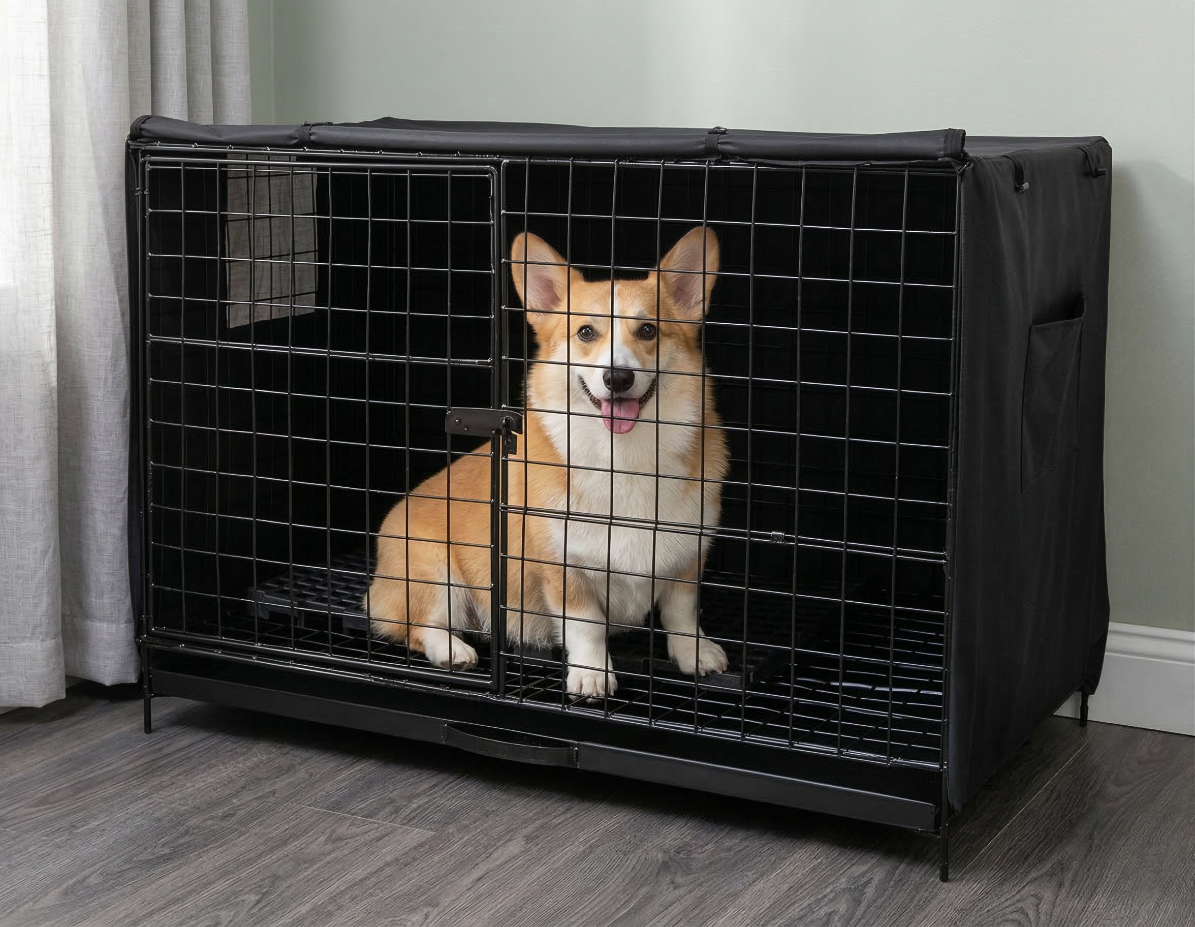 Latitude Run® Large 42-Inch Dog Crate Cover (Cover Only), Durable ...