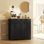 Tilt Out Trash Cabinet, Kitchen Island with Garbage Cabinet, Black