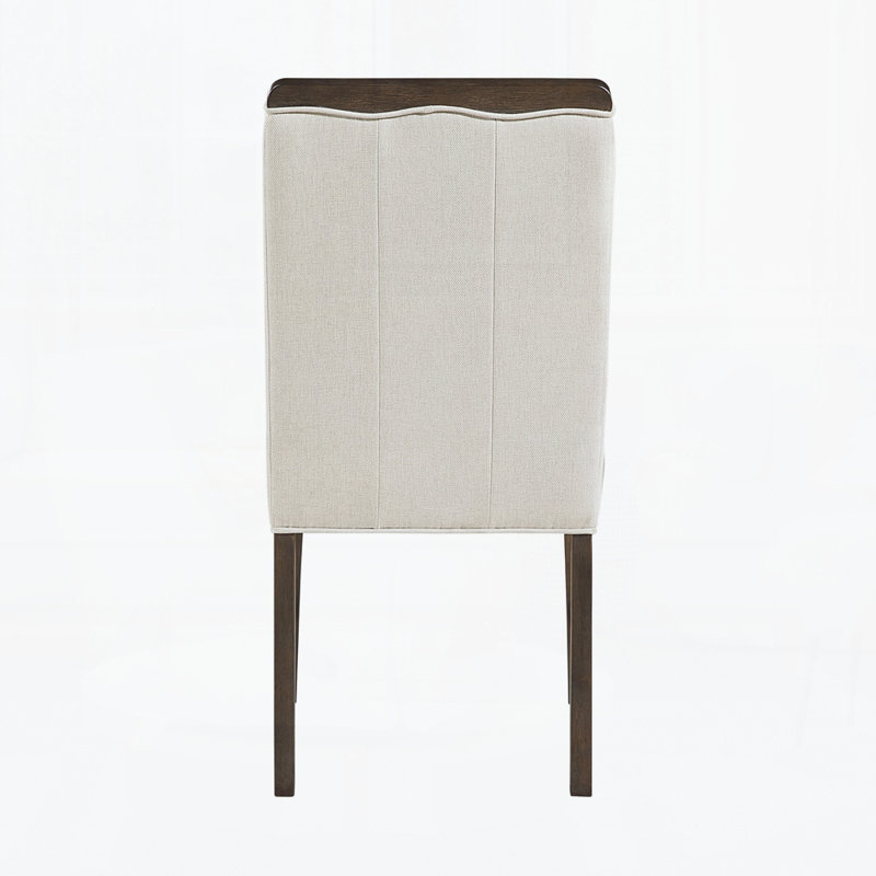 Ensemble de 2 chaises de salle à manger contemporaines rembourrées en tissu