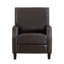 Fauteuil inclinable, dossier transitionnel, structure en bois massif avec pieds noirs inclinables dans le salon, base-1533435868