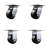 4 Inch Phenolic Caster Set with Ball Bearings 2 Swivel 2 Rigid Service Caster