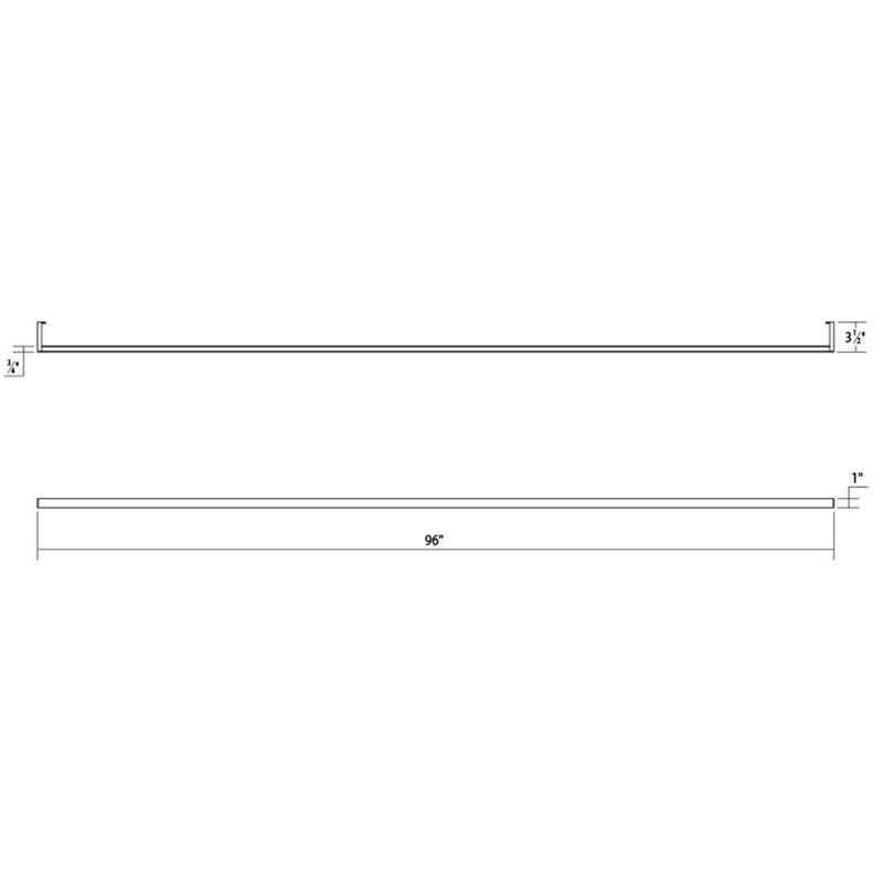Thin-Line Dimmable LED Bath Bar, Bright Satin Aluminum