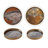 S/2 Round Glass And Plastic Trays With Abstract Multicolored Design L:d15.5X1.5" S:d13.5X1.5"-401691939