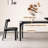 Rectangular solid wood rock dining table set-105623284