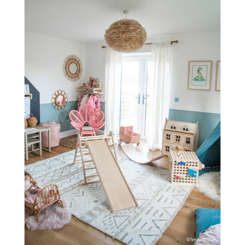 Bohemian Classics Hand Tufted Wool Moroccan Area Rug in Natural/Almond Frost/Sandstone, Rectangle 2'7" x 4'7"