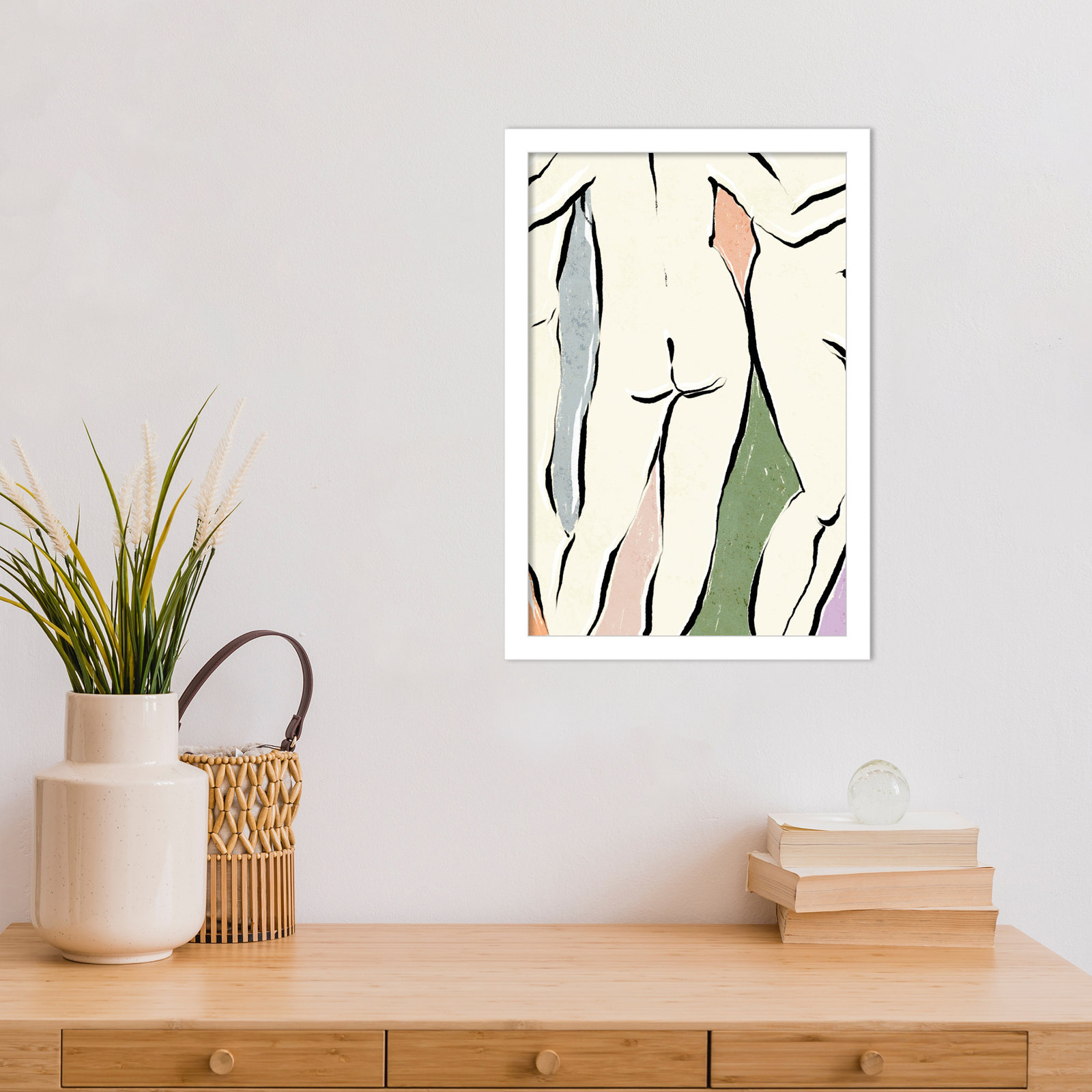 Roulston "In the Bathhouse" Print, White, 17" H x 12" W