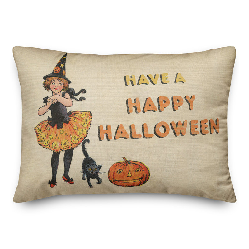  Coussin Happy Halloween Tutu Witch Girl