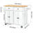 43.3'' Wide Rolling Kitchen Island with Storage and Solid Wood Top-86787617