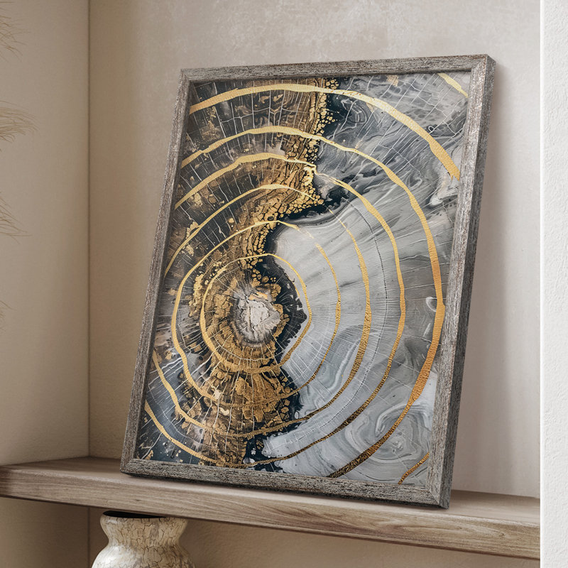 ABSTRACT Series CCLXVII Framed Print - Solid Wood, 11" H x 9" W